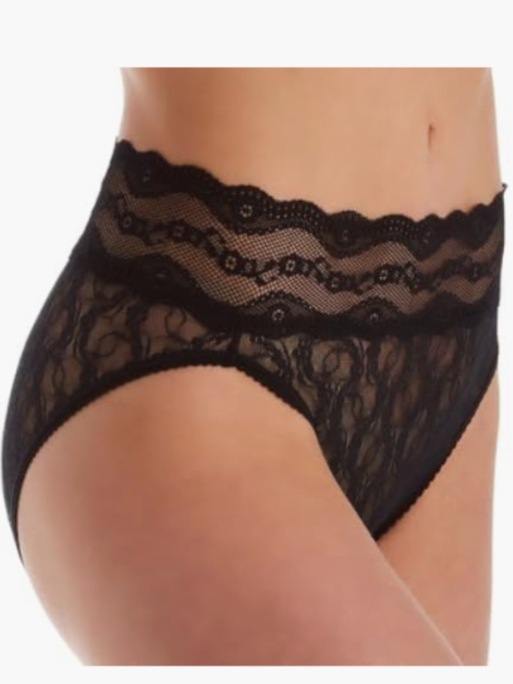 b.tempt'd by Wacoal Women's Lace Kiss Full Coverage Hi Leg Brief Panty Sz M 9474